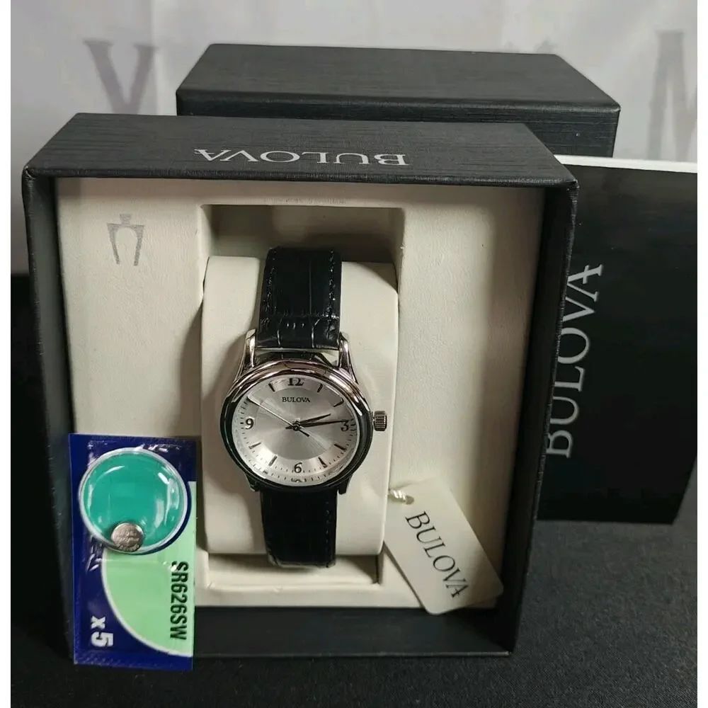 BULOVA 96T58 30mm Silver Dial Classic Ladies Watch Needs Battery (Included)